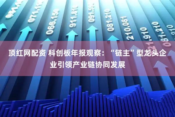 顶红网配资 科创板年报观察：“链主”型龙头企业引领产业链协同发展