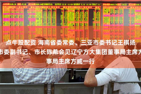点牛股配资 海南省委常委、三亚市委书记王祺扬，三亚市委副书记、市长陈希会见辽宁方大集团董事局主席方威一行